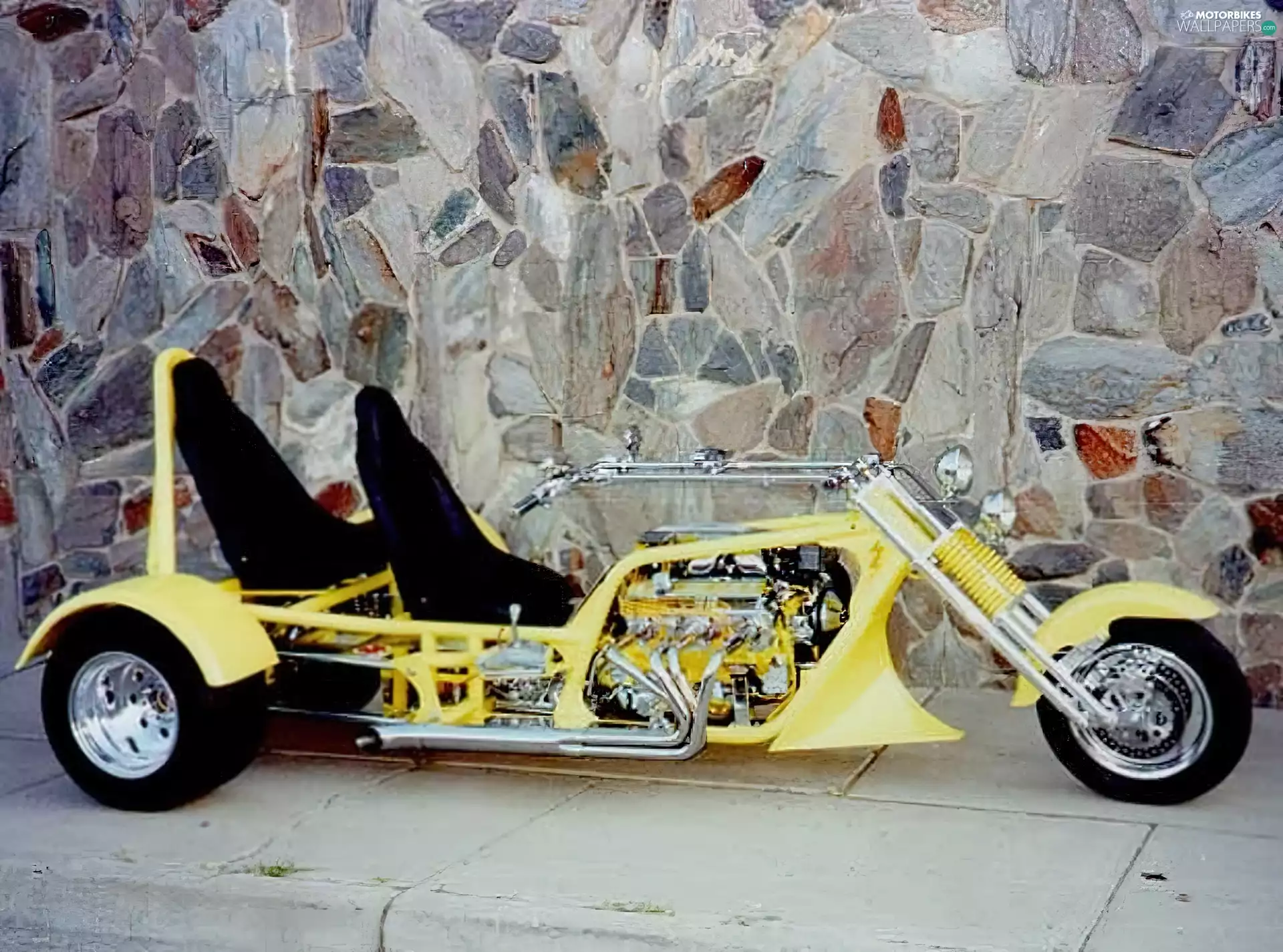 Cruiser, Chopper, driver, Mirrors, wheel, tires, sitting, light, silencer