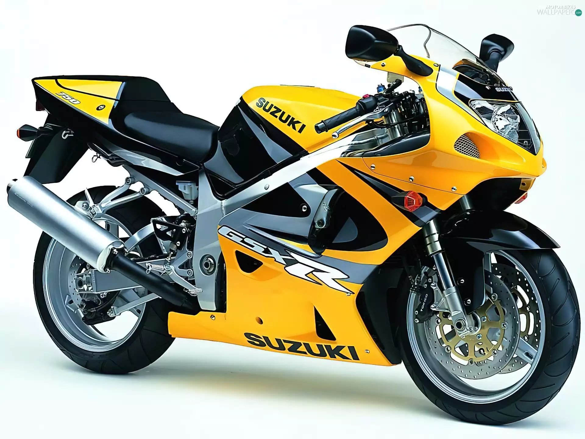 driver, Suzuki Motors, Yellow, Mirrors, wheel, tires, sitting, light, silencer