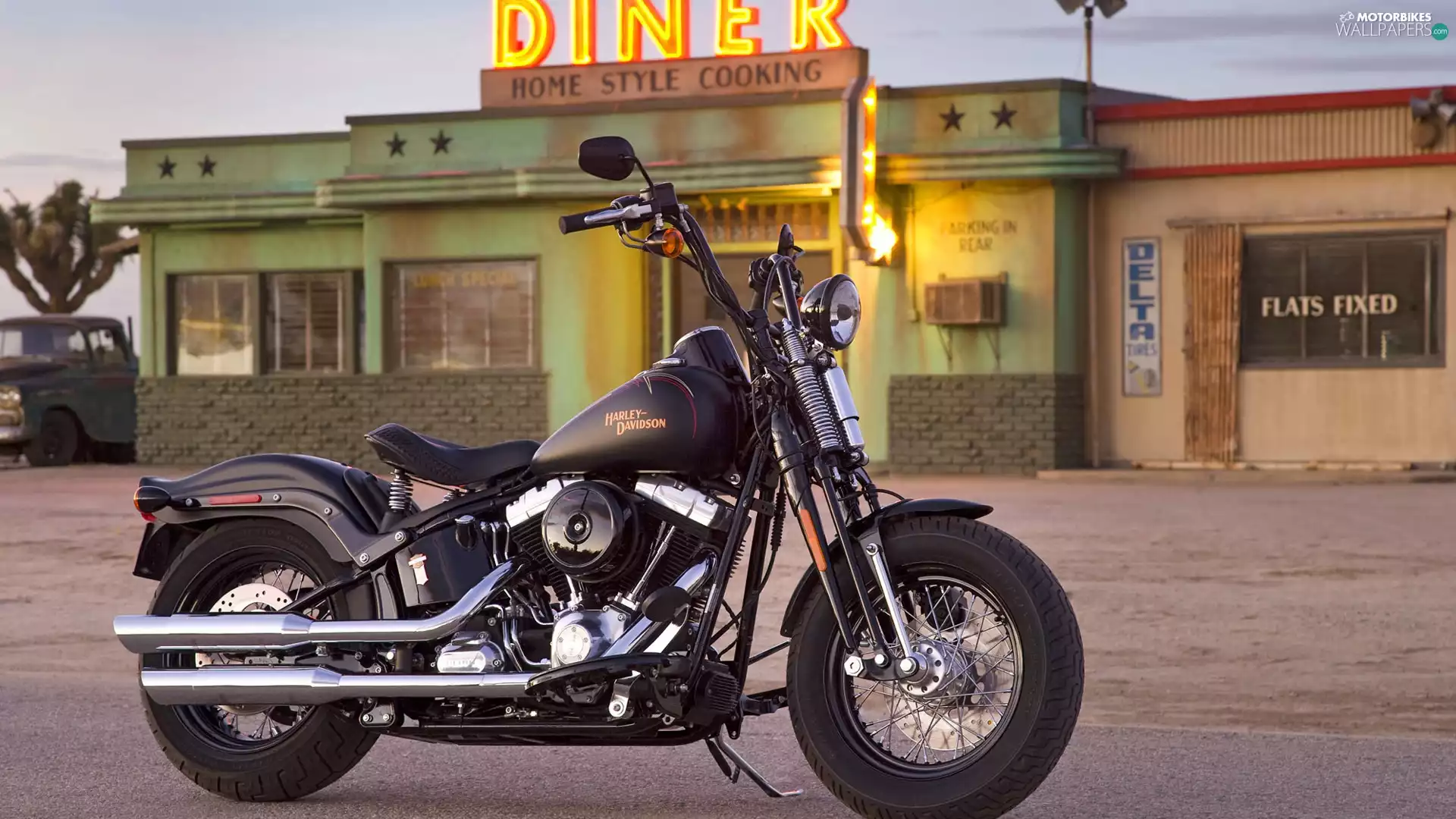 Black, Harley-Davidson FLSTSB Softail Cross Bones