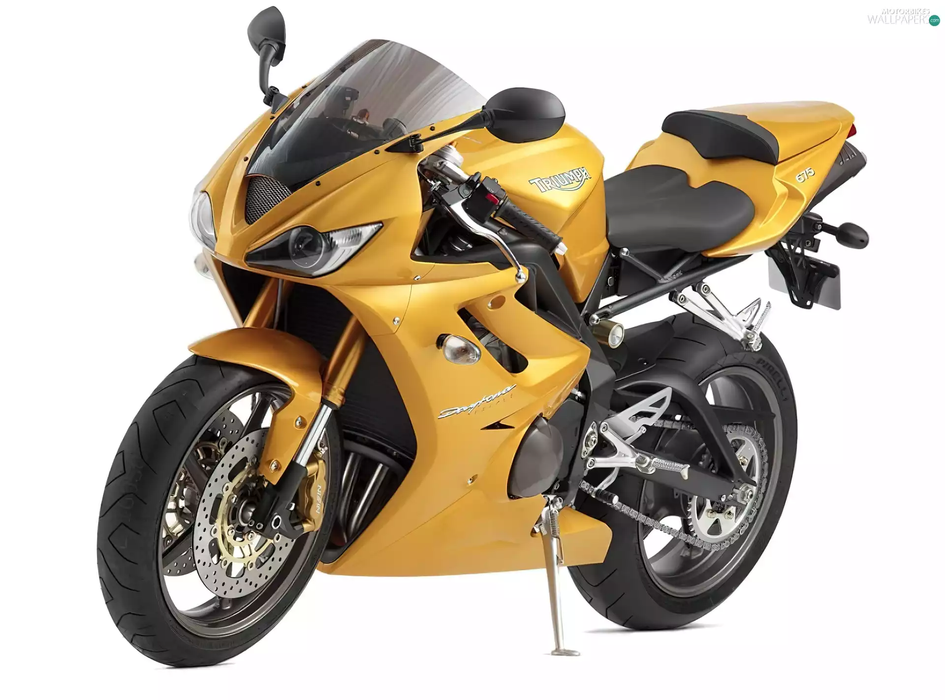 driver, Triumph, silencer, Mirrors, light, Yellow, tires, vBulletin, Sport games, wheel, sitting