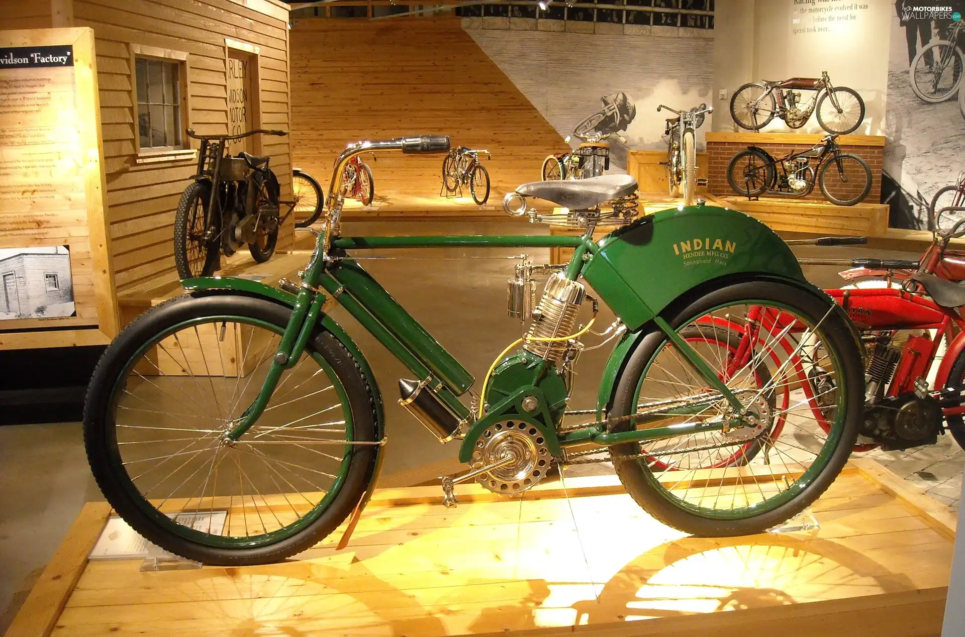 Museum, motor-bike, Harley Davidson