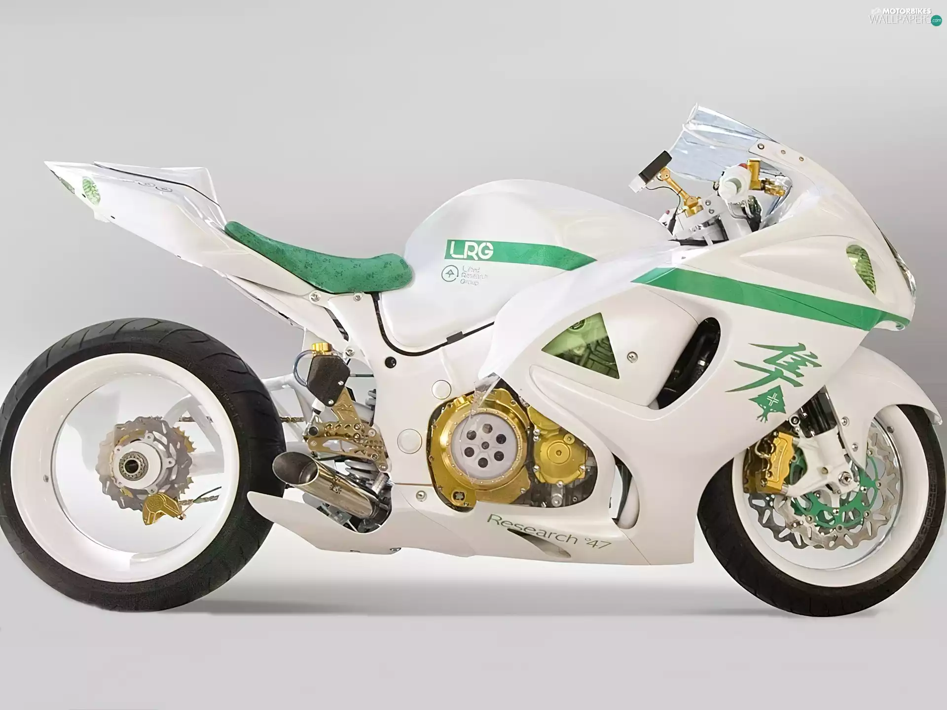 IRG Hayabusa, White, motor-bike