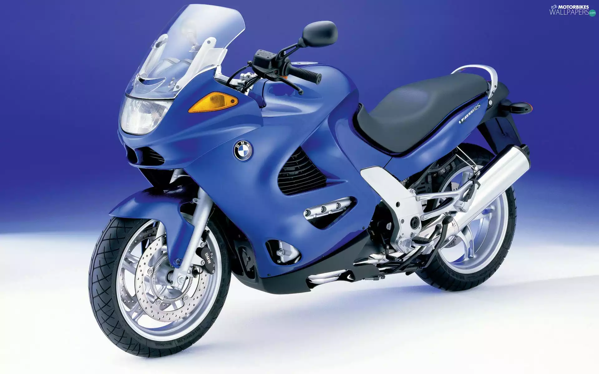 BMW K1200S, blue, motor-bike