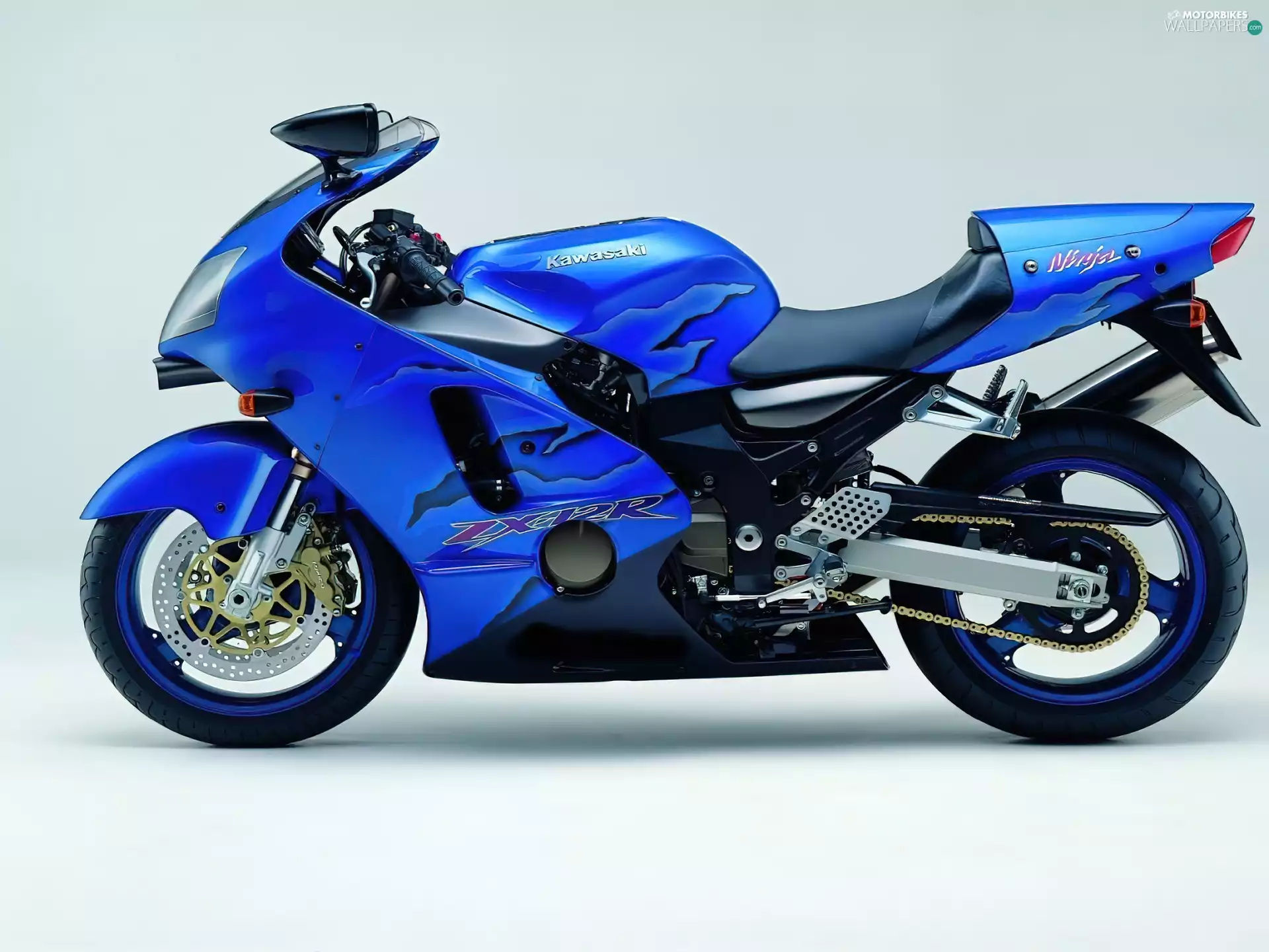 blue, Kawasaki Ninja ZX-12R