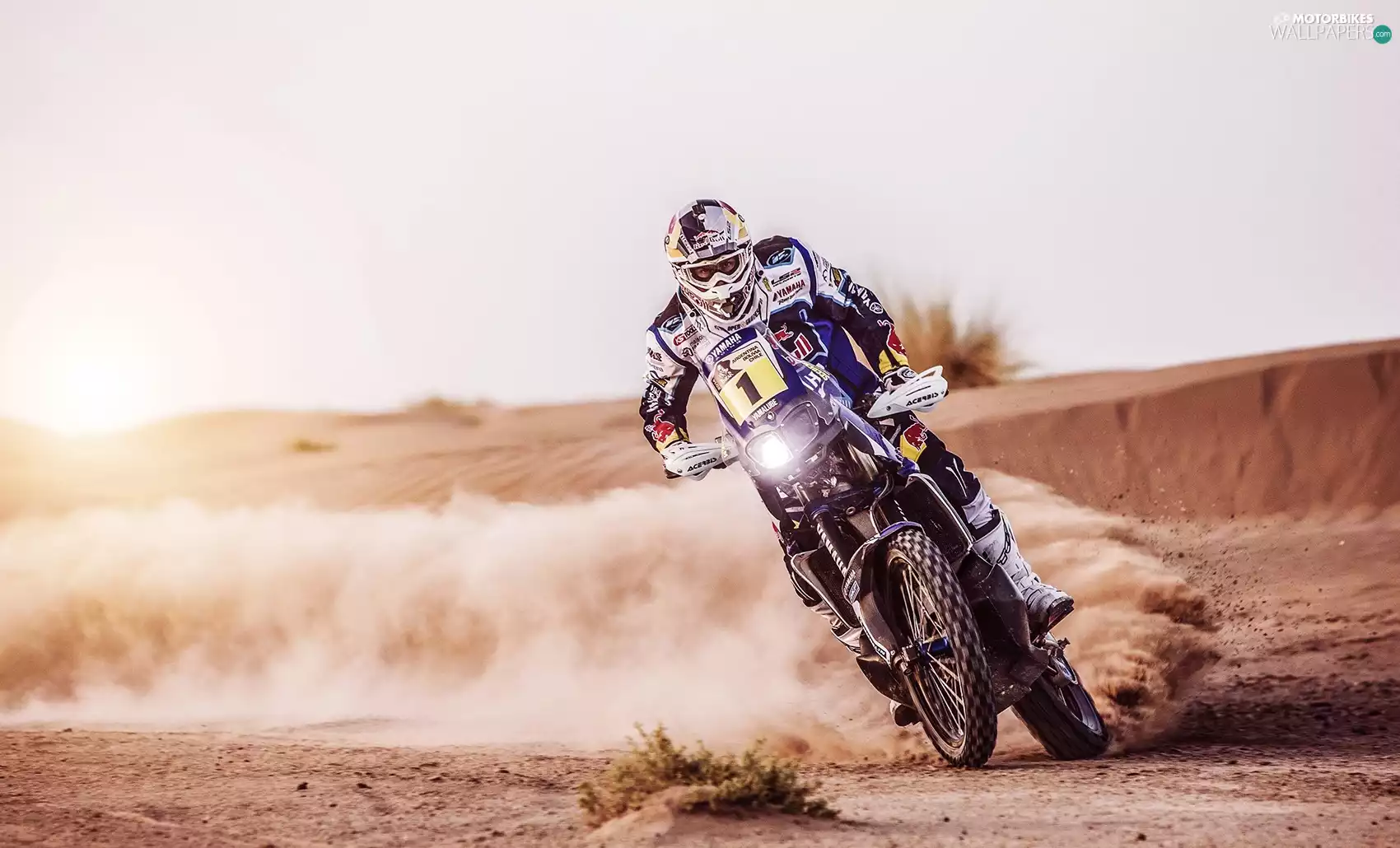 Motocross, dust, Sand, Motorbike