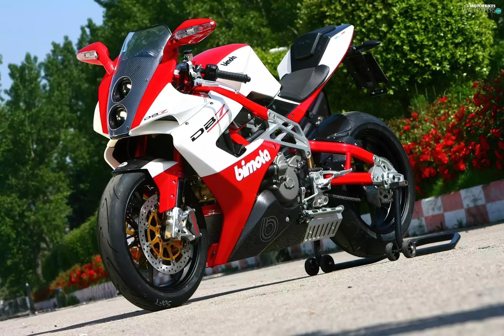 Red and white, Motorbike