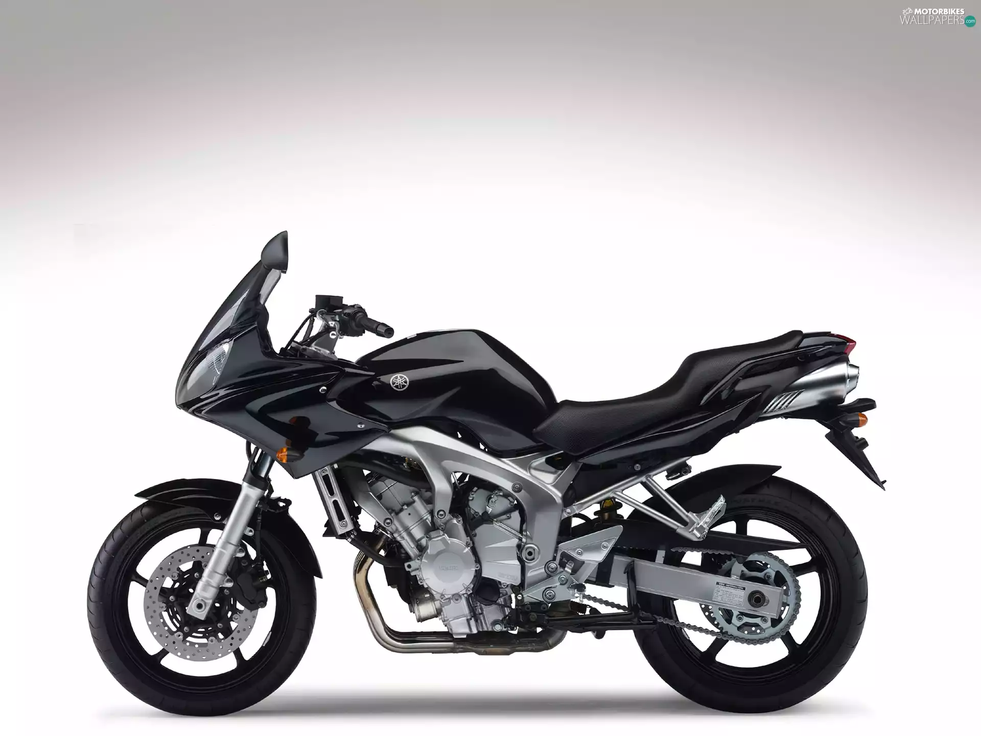 black, version, Yamaha Motorbike, Yamaha FZ6 Fazer