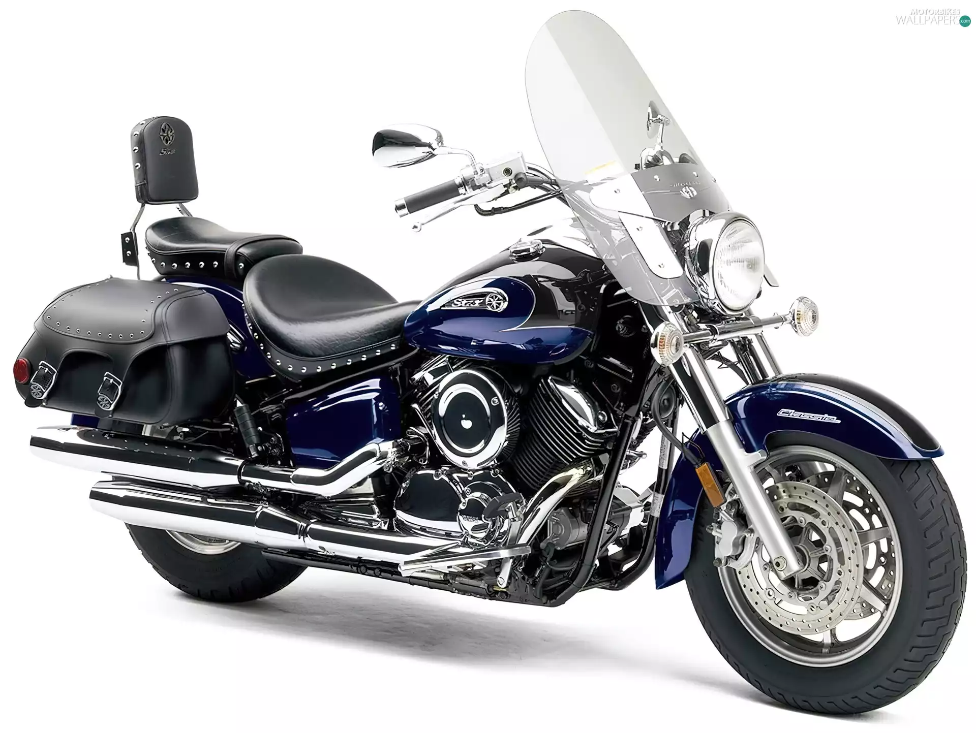 chrome, Yamaha V-Star 1100 Silverado, panniers