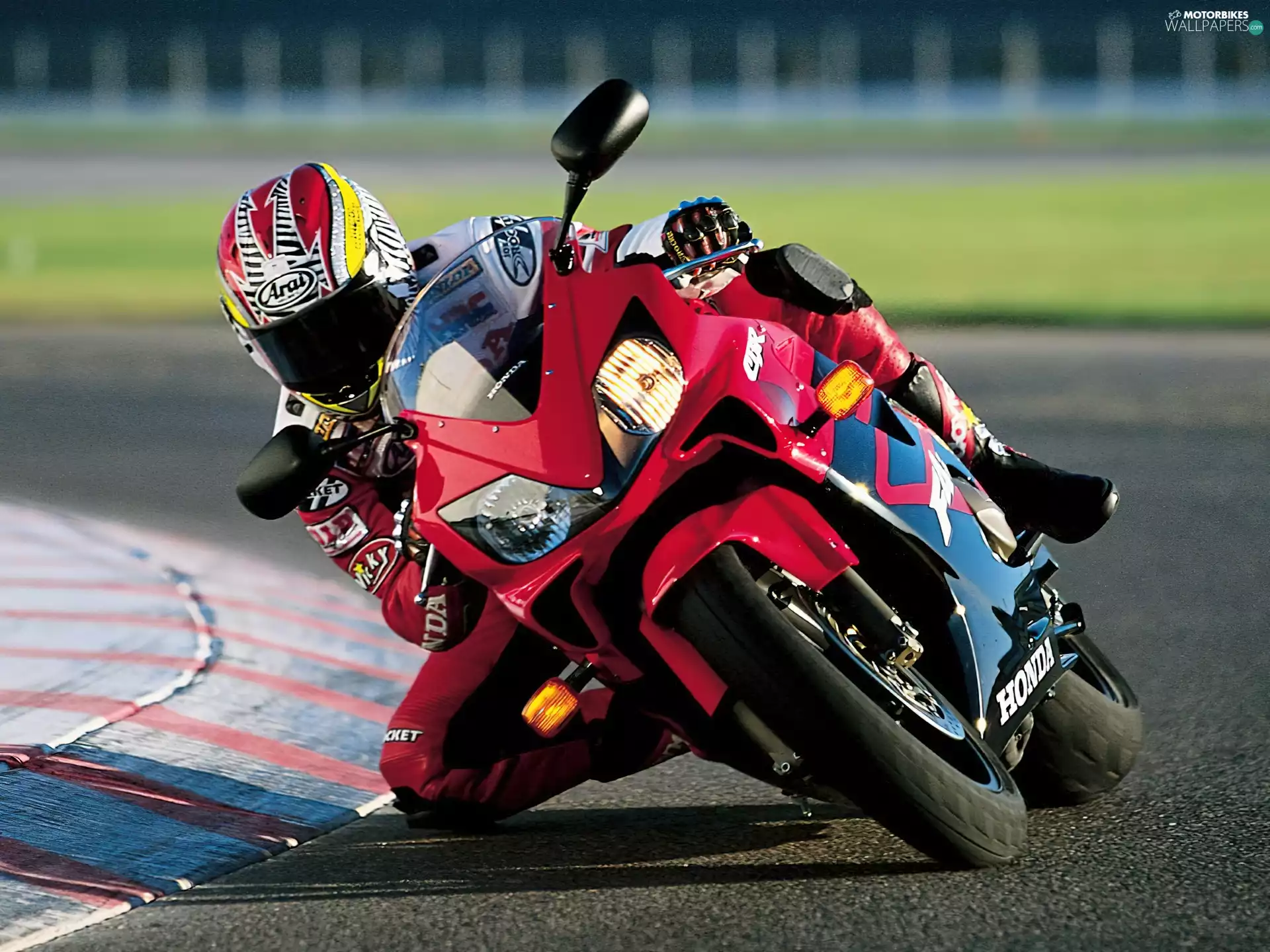 track, Honda, helmet
