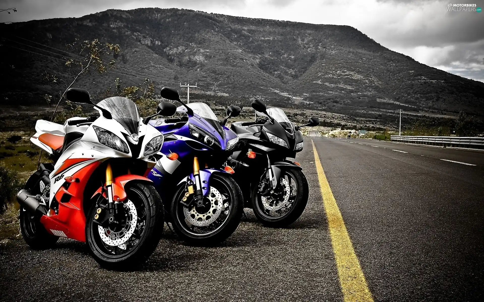 Yamaha R6, mountains, Three, vBulletin, Way