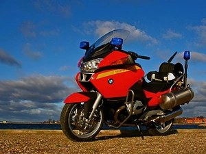 motor-bike, Fire, BMW, Guard