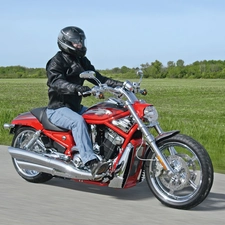 Harley Davidson Screamin Eagle, Red, Cruiser