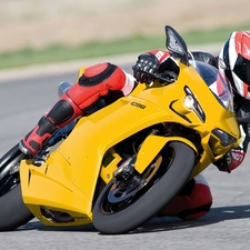 track, Yellow, Ducati 1098