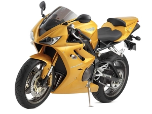 driver, Triumph, silencer, Mirrors, light, Yellow, tires, vBulletin, Sport games, wheel, sitting