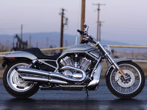 silver, Harley Davidson V-Rod