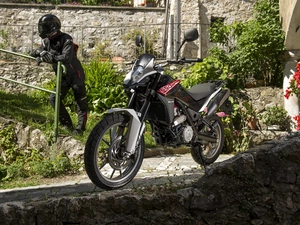 Motorcyclist, motor-bike, Husqvarna TR 650 Strada