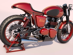 graphics, motor-bike, Triumph Thruxton