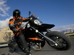 turn, KTM 990 Supermoto, sharp