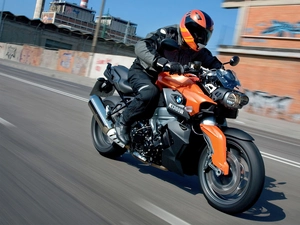 Motorcyclist, BMW K1300R, Town